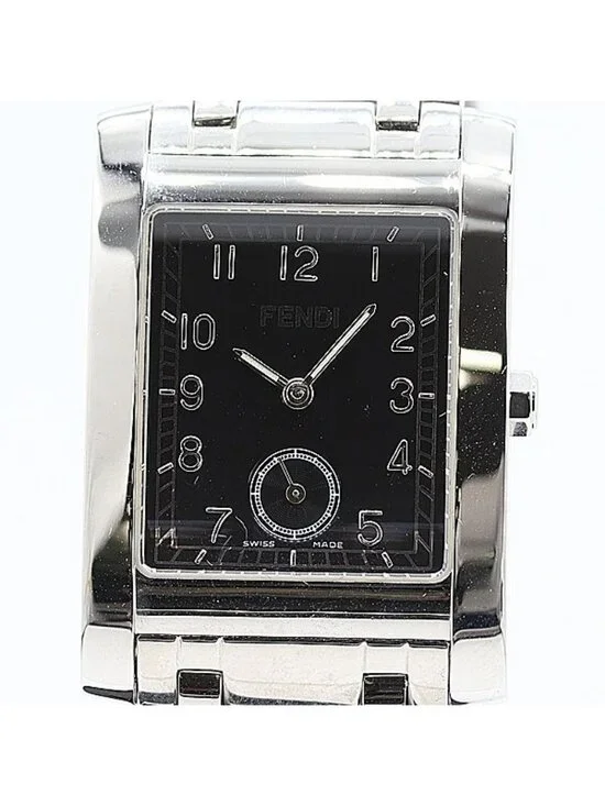Fendi Box 5 with Links Small Seconds Black Dial Watch