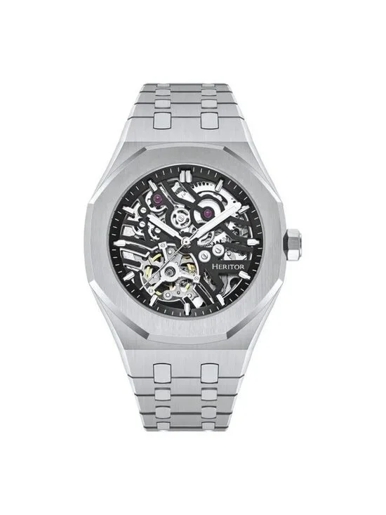 NWT Heritor Augustine Automatic Black Dial Men's Watch