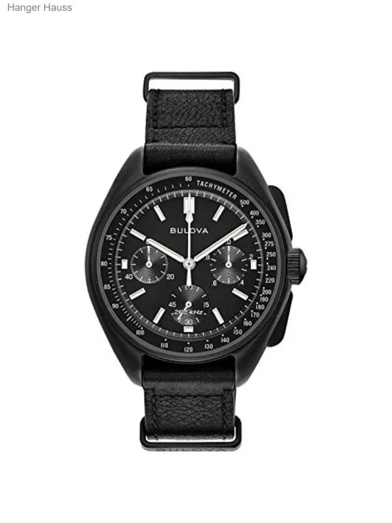 Men's Lunar Pilot Chronograph Watch, Black Ion-Plated Stainless Steel, Sapphire