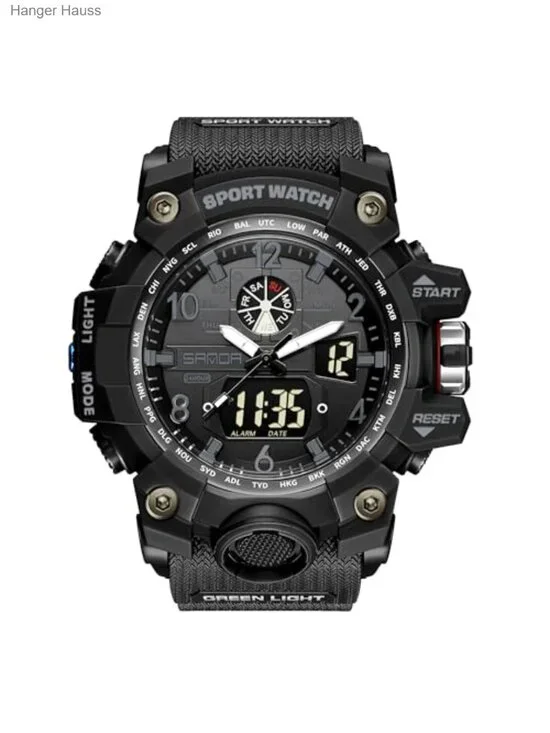 Military Sport Watch Waterproof Date Alarm Stopwatch LED Large Dial Men's