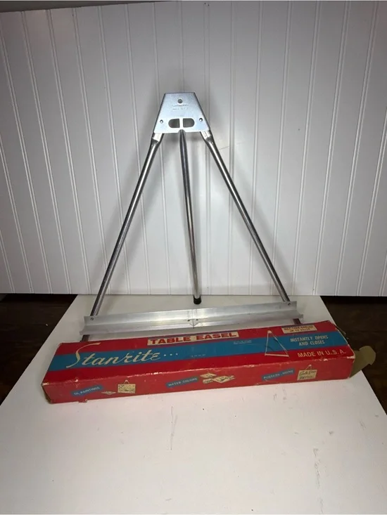 Stanrite Table Easel No 152 aluminum holds 20”X  24” canvas Made In Newark NJ