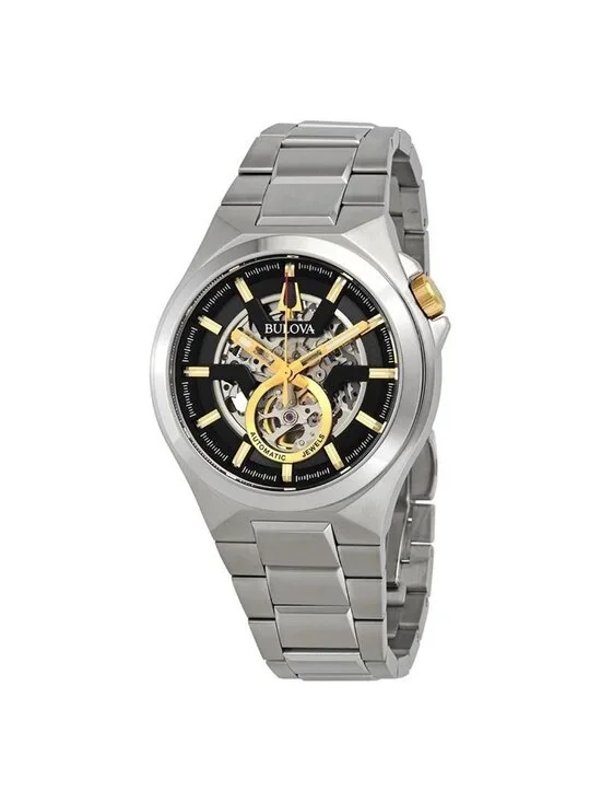 NWT Bulova Maquina Black-Skeleton Dial Automatic Men's Watch