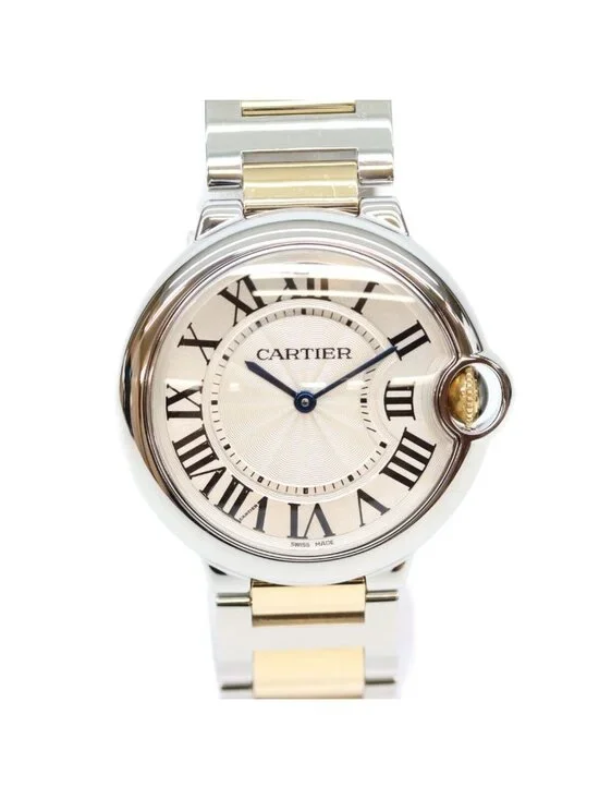 Cartier Yellow Gold Stainless Steel Ballon Bleu MM 36 Quartz Watch