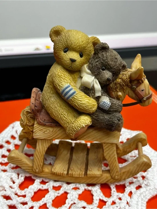 Cherished Teddies Homer and Friend Bear Figurine 4-1/2” tall