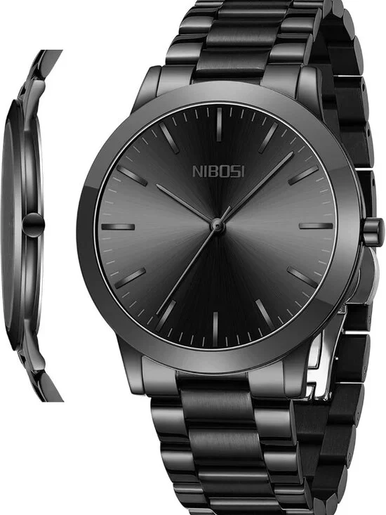 Men's Waterproof Analog Quartz Watch - Stainless Steel, Classic Minimalist