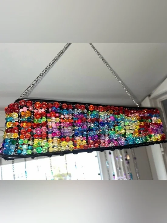 Colorful Crystal and Beaded Chandelier Decor Sun Catcher