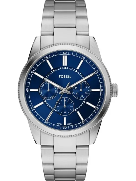 Men's Silver/Blue Pearson Multifunction Stainless Steel Bracelet Wrist Watch