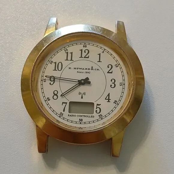 Parts Repair E. Howard & Co. Radio Controlled Watch 39mm German Movt Untested