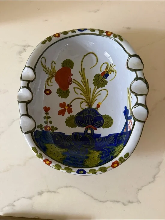 Vintage Italian  Hand Painted Ashtray