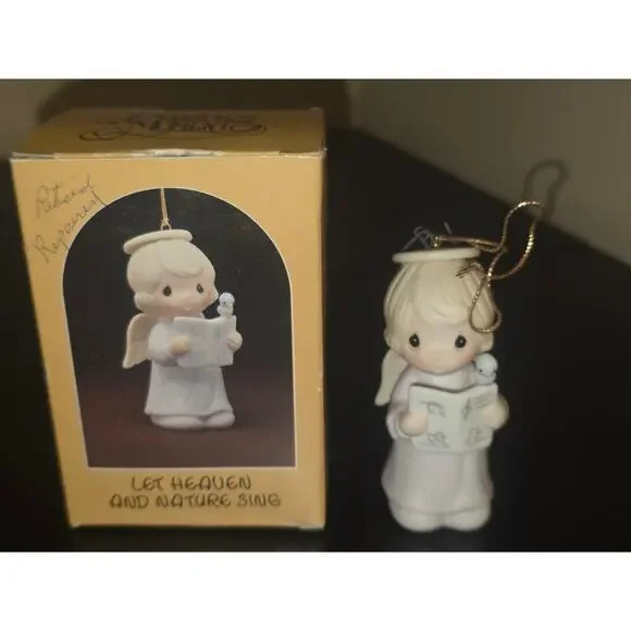Enesco Precious Moments Ornament Let Heaven And Nature Sing Angel‎ E-0532 1983