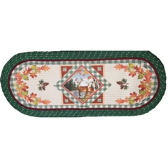 X-Large Oval Braided Kitchen Floor Runner Rug (20