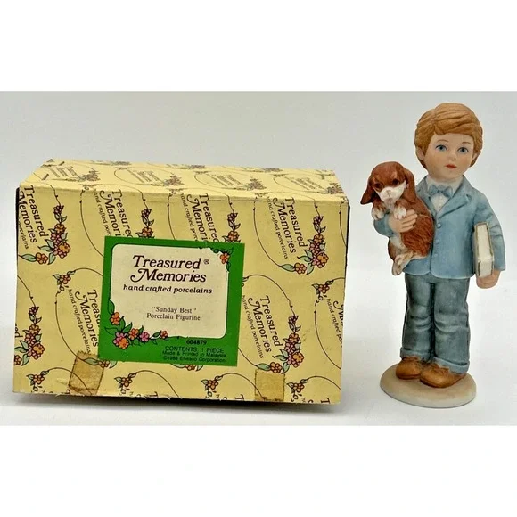 Enseco Treasured Memories Sunday Best Porcelain Figurine w/ Box SKU U217‎