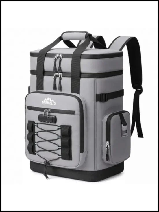 Insulated Leakproof Cooler Backpack for Men - Anti-Theft Lockable Pocket
