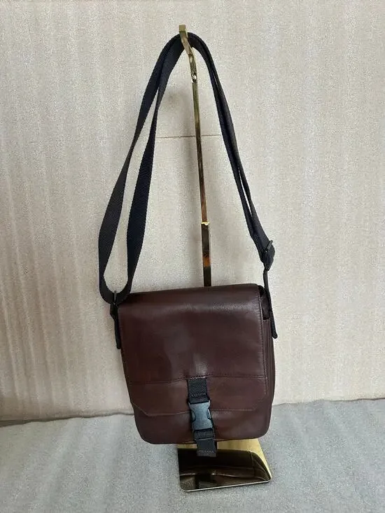 Fossil Weston Courier Messenger Bag SBG1289201 Dark Brown Leather Crossbody