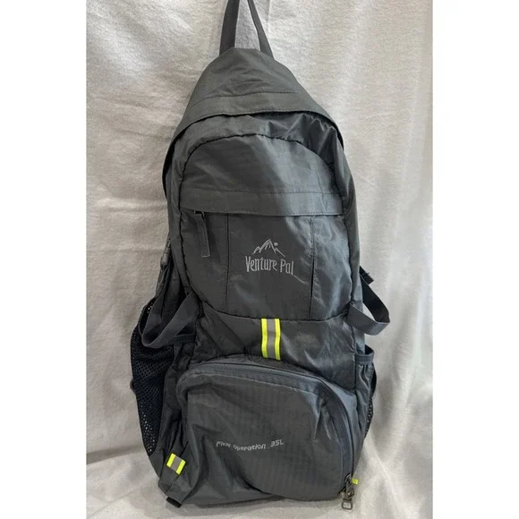 Venture Pal Field Operation 35L Packable Backpack Black Hiking Lightweight EUC