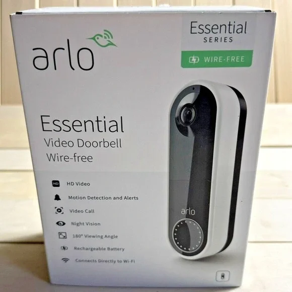 Arlo Essential Video Doorbell Wire-free AVD2001 HD Night Vision White Smart Home