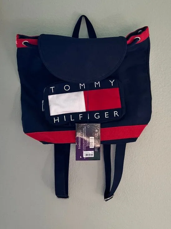 NWT TOMMY HILFIGER ~ VINTAGE Y2K BACKPACK ~ FLAG
