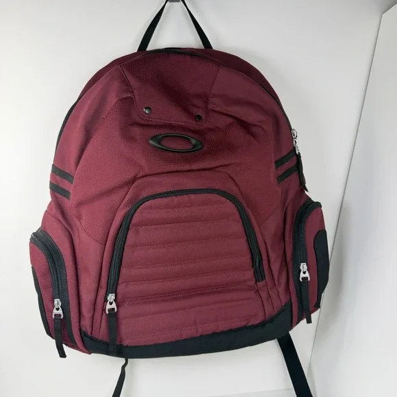 Oakley Flakpak Enduro Backpack Burgundy Black Padded Ripstop School