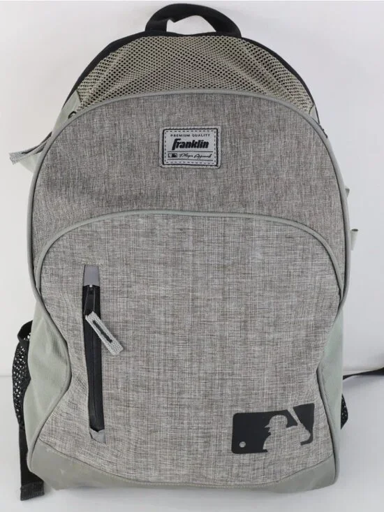 Vintage Franklin x MLB Baseball Distressed Travel Bat Holder Backpack Bag Gray