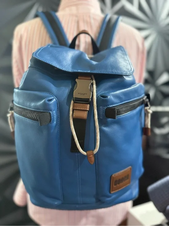Coach Pacer Utility Backpack in Pacific Blue, Style 93849.