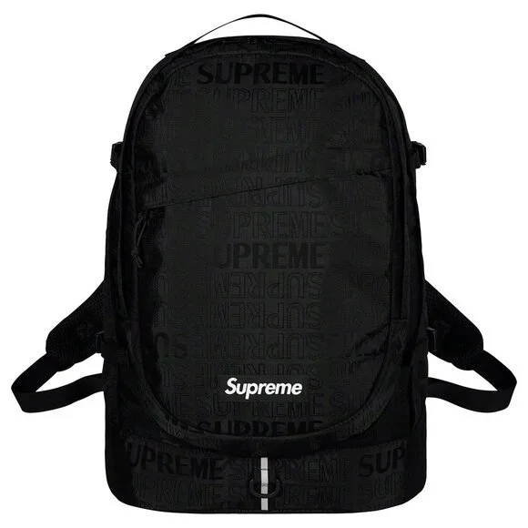 Supreme Black Tonal Logo Backpack