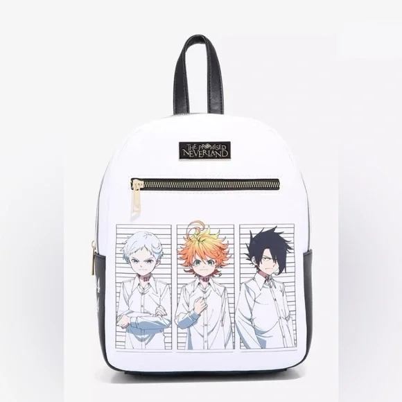 The Promised Neverland Mini Backpack Trio Emma Norman Ray Cosplay Orphan Numbers