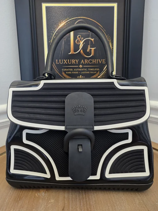 Delvaux Brillant MM The Champion Limited Edition Black White Bag