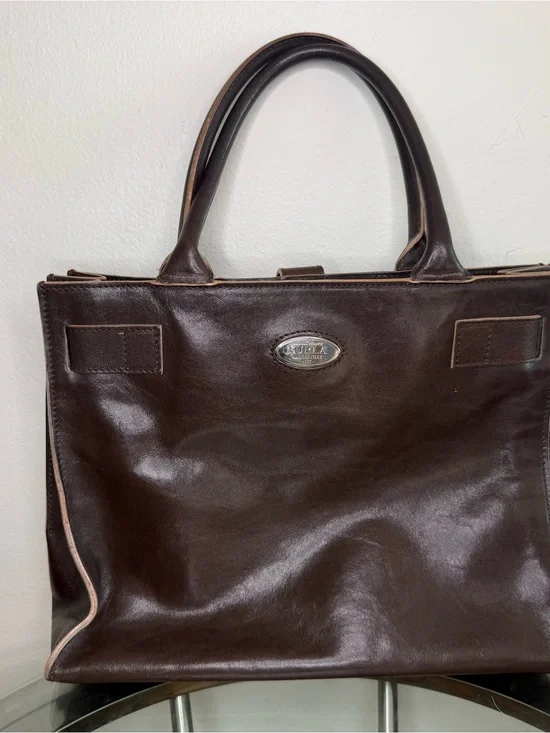 Furla Leather Tote Bag - Brown