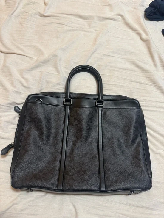Coach Men’s Charcoal Signature Briefcase