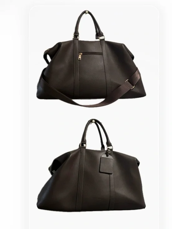 Women's Large Travel Duffle Bag in Chocolate Brown