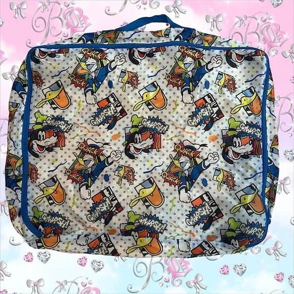 Disney parks Hong Kong bag Donald Duck blue white multicolor lightweight duffle