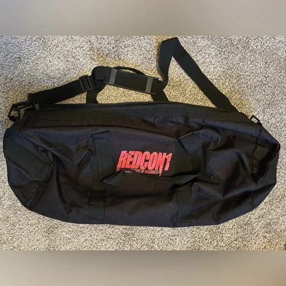 Redcon supplements black duffle gym bag