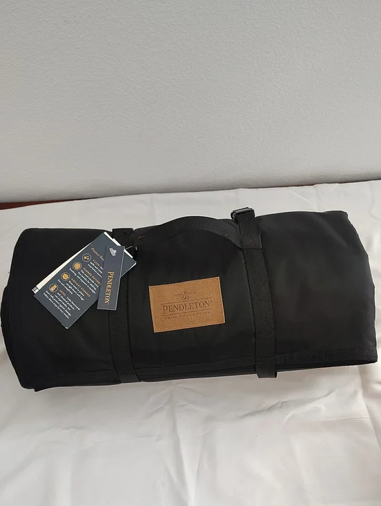 Pendleton Black Roll-Up Duffel Blanket