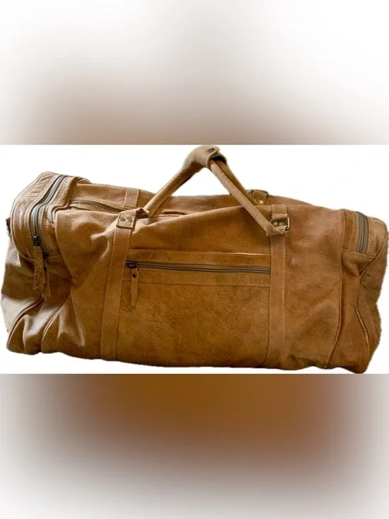 Myra Brown Leather Duffel Bag - Classic Travel Weekender NWOT
