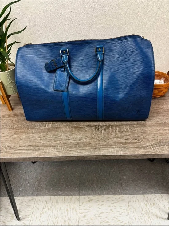 Louis Vuitton Epi Leather Duffel Bag with Certificate of Authenticity