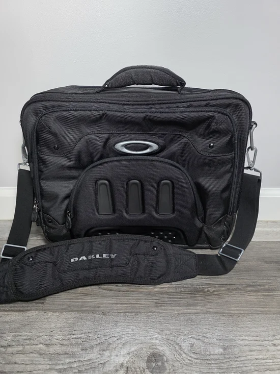 Oakley Rare Complete Vintage Nylon Tactical Laptop Briefcase Messanger Bag *READ