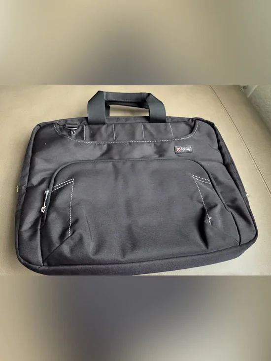 Black Laptop Briefcase with Front Pocket -