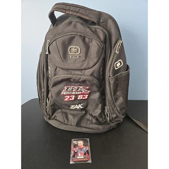 Ogio Gambit Laptop Backpack Black Travel Bag AFS‎ Air Flow System Bk Racing ZAK