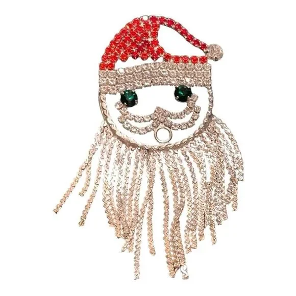 Brooch Festive Santa Face Brooch