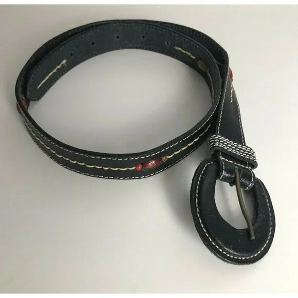NEW Western Festival Coastal Cowgirl Leather Beaded Belt