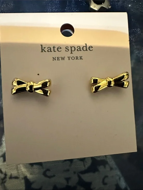 kate spade Kids Gold Bow Stud Earrings