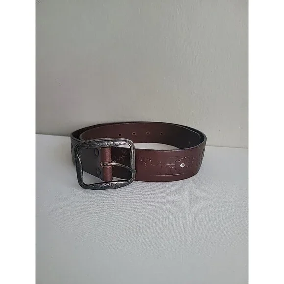 The Limited Chocolate Brown Boho Belt Sz M Western Rodeo Cowgirl Bohemian