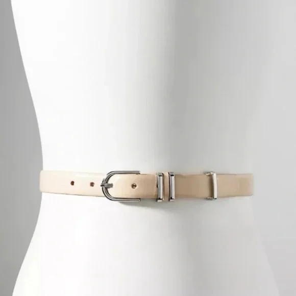 NWT Anthropologie CREAM Basic Keeper Belt Medium