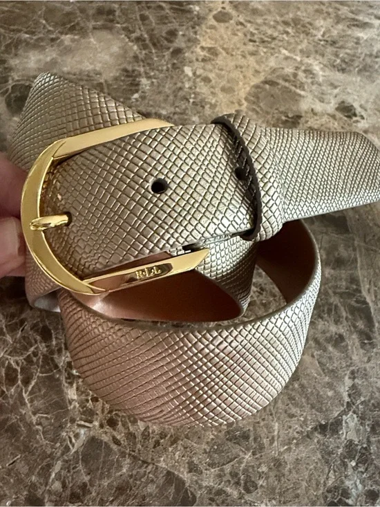 Lauren Ralph Lauren Gold Tone Belt, Medium