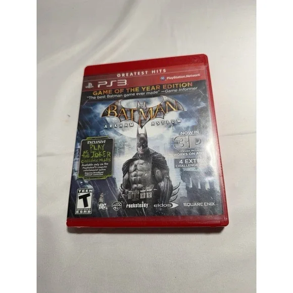 Batman Arkham Asylum Game of the‎ Year Edition PS3 Video Game 3D