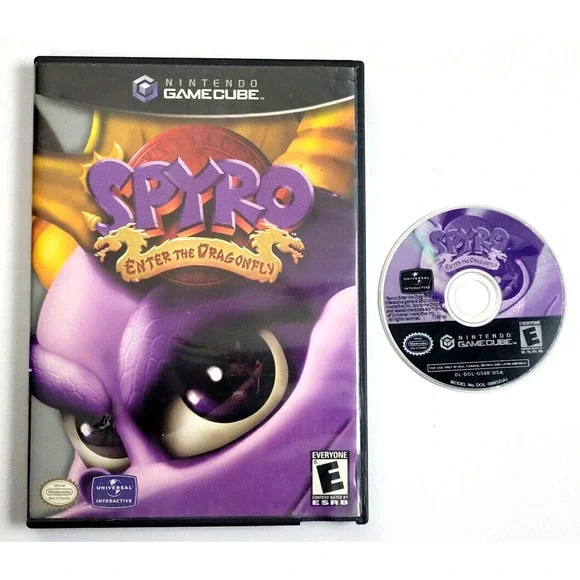 SPYRO: ENTER THE DRAGONFLY - GAMECUBE‎ GAME - CASE & DISC ONLY