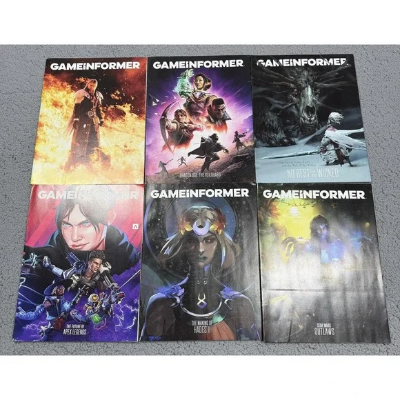 Game Informer Magazine Lot‎ 6 Color Dragon Age Veilguard Hades II Apex Legends