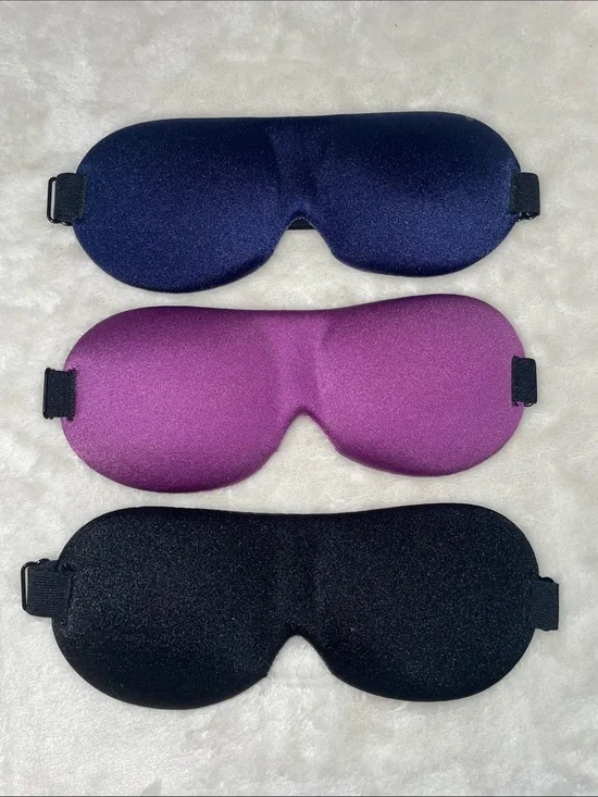 Luxury Sleep Mask - Black, Purple, Navy Eye Mask Set