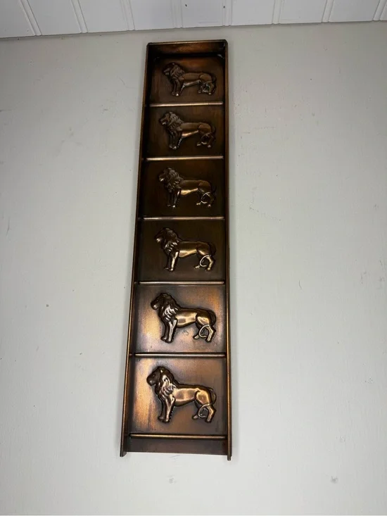 Antique Rowntree Mackintosh Copper Male Lions Chocolate / Candy Mold