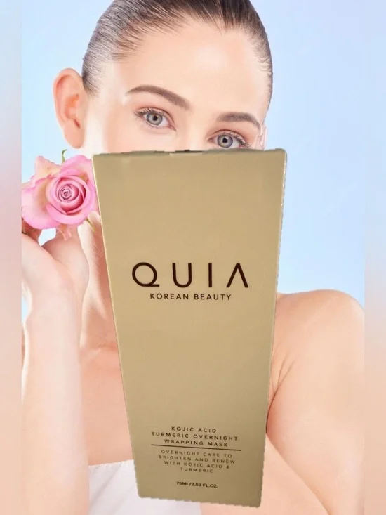 New 🆕 QUIA Korean Beauty Kojic Acid Turmeric Overnight Mask - Gold